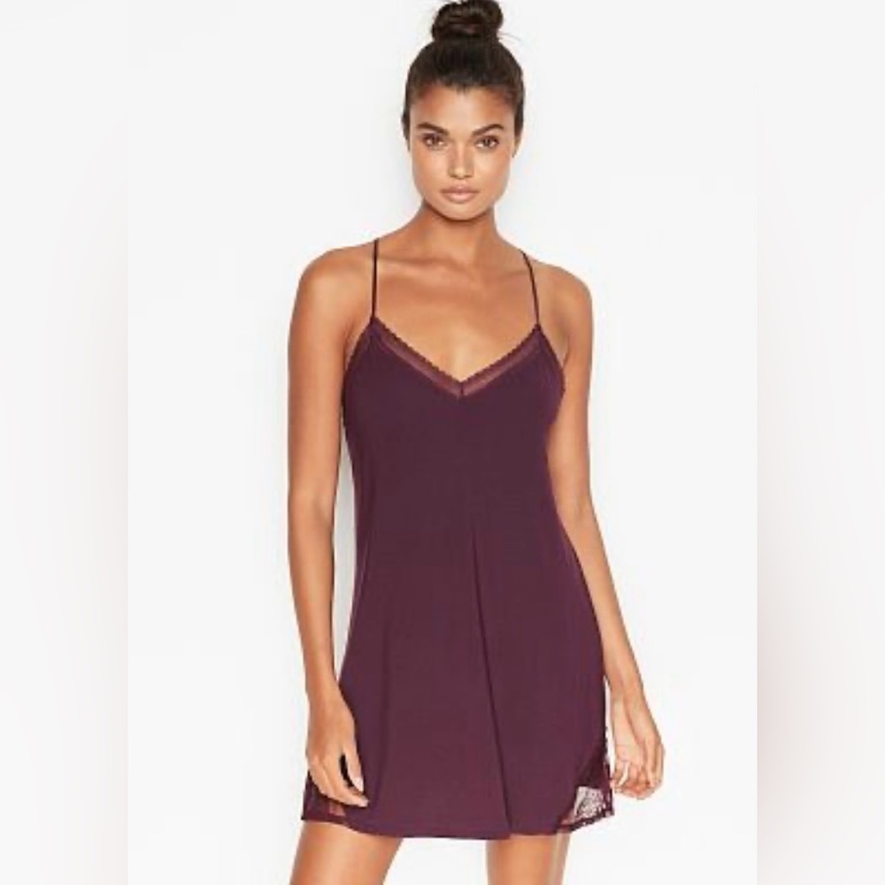 🆕 NWT Victoria’s Secret Dessous Heavenly Supersoft Modal Slip plum color SZ XL